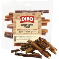 DIBO Ochsenziemer 12cm Stücke x 15 Stück, Naturkau-Snack oder Leckerli für Zwischendurch, Hundefutter, Qualitätskauartikel ohne Chemie von DIBO