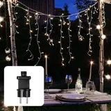 Hellum Lichtervorhang LED 4 m Weiß