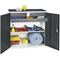 stumpf metall Werkzeug und Materialschrank 3000 RAL 7035/7016 2 Schubladen 1 Wanne