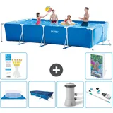 Rechteckiger Frame Pool - 450x220x84 Cm - 7-teilig  S94