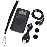 Tragbares Mini-taschenradio Mit Fm/am-lautsprecher, Digitalem Stereo-dsp-empfänger Mit Wecker Und Timer Für Den Heim- Und Außeneinsatz, Persönliches Radio Mit Kopfhörern
