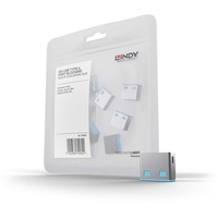 Lindy USB Port Schloss USB-Lock 10er Set Blau ohne Schlüssel