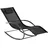 Beliani Carano II Sonnenliege 155 x 60 x 90 cm Schwarz