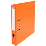 Exacompta 53544E 10er Pack Premium PVC-Ordner Prem ́Touch. 5 cm schmal DIN A4 Ringordner Aktenordner Briefordner Büroordner Plastikordner Schlitzordner orange