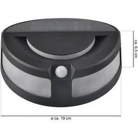 NORTHPOINT LED Wandleuchte Sensorleuchte für außen - mit Bewegungsmelder und Dämmerungssensor Farbtemperatur: Kaltweiß Wechselbarer Akku