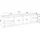 SKRAUT HOME Lowboard 207x37x50 cm Schwarz Eiche Holzwerkstoff