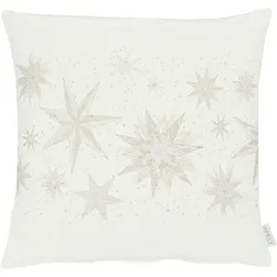 Dekokissen APELT "5843", beige (goldfarben, natur, sterne), B:48cm L:48cm, Polyester, Dekokissen_Sitzkissen_Kissenhüllen