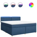 vidaXL Boxspringbett 180 x 200 cm Blau