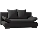 RESTYL Schlafsofa ANTON, Anthrazit - Stoffbezug - mit Gästebettfunktion und Bettkasten - mit Kissen