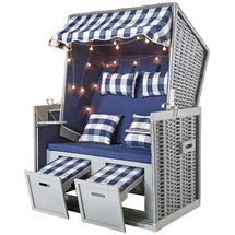 My Flair Strandkorb, 2-Sitzer, inkl. LED-Beleuchtung, grau