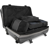 normani Reisetasche mit Rollen Reisetrolley inklusive 5 Kleidertaschen Farbe Dunkelgrau/Grau Größe 125 Liter