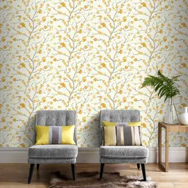 Superfresco Easy Vliestapete UshiFloral gemustert gelb