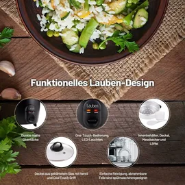 Lauben LBNRC600BC, Dampfgarer + Reiskocher, Schwarz