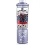 Ninja Blast Max Tragbarer Mixer/Blender/Smoothie Maker, 570 ml, wiederaufladbar, Mixbecher & auslaufsicherer Deckel, 3 Funktionen, Smoothies, - Violett