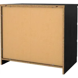 VCM ebuy24 Kommode 3 Schubladen Schwarze Struktur.