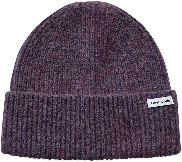 Resteröds Weiche Stretch-Wollstrickmütze - Flieder, Einheitsgröße