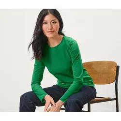 Tchibo - Langarmshirt - Damen - Gr. XL - grün