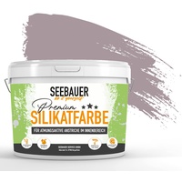 SEEBAUER diy® Silikatfarbe Violett für Innen (No. 930 Purple Blossom 2,5 Liter) Mineralfarbe Violetttöne hohe Deckkraft