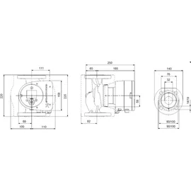 Grundfos Heizungsumwälzpumpe Magna3 32-100F 220mm PN16 230 V