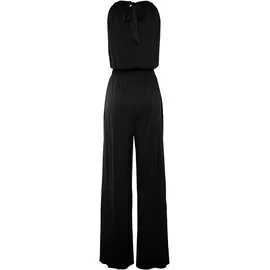 s.Oliver Overall mit breitem Smokeinsatz, langer Jumpsuit aus Viskosejersey schwarz 44
