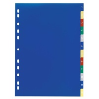 Durable Ordnerregister 1-12 blau, gelb, rot, grün, grau 12-teilig,