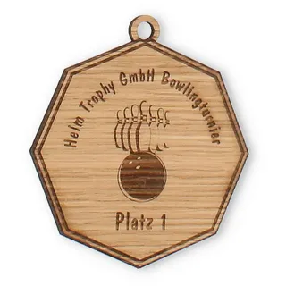 Holzmedaille Gerd Eiche Furnier in Größe 8,0cm
