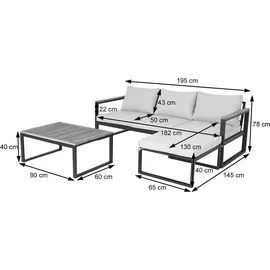 Mendler HWC-L26b Set 7-tlg. Dunkelgrau