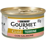 Purina Gourmet Gold Katze mit Lachs, 24 Dosen à 85 g