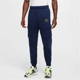 Nike Herren Trainingshose AIR CARGO PANT FLC BB, MIDNIGHT navy/volt