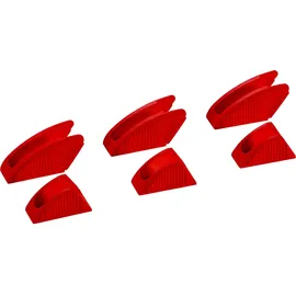 FP Kunststoffbacken 3 Paar Chrom/Kunststoff rot