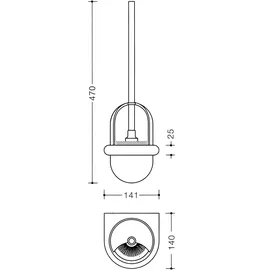 Hewi WC-Bürstengarnitur 477.20D100 98
