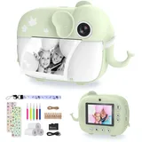TIATUA Kinderkamera Sofortbildkamera,Digitalkamera für Kinder mit Druckpapier & 32G Karte,VideoKamera mit 2,4" Bildschirm,Fotokamera Sofortbilder,Geschenk für Kinder 3-12 Jahren