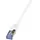 Logilink CQ3111S RJ45 Patchkabel Cat 6a S/FTP Weiß Flammwidrig, mit Rastnasenschutz 1St.