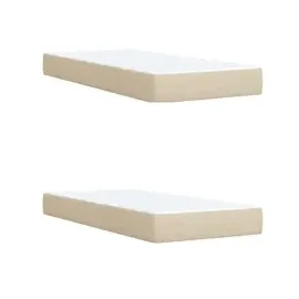 vidaXL Boxspringbett mit Matratze Creme 200x200 cm Stoff