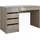 Vicco Schreibtisch Sherry, Greige Hochglanz, 55 x 120 cm mit Schubladen, Model 57919 - Grau