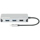 Manhattan USB-C 8-in-1-Dockingstation mit Power Delivery
