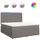 vidaXL Boxspringbett mit Matratze Taupe 180x200 cm Stoff