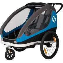 Hamax Traveller Kinderanhänger inkl. Fahrraddeichsel und Buggyrad blue/grey 2021