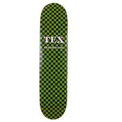 Skateboard Deck TEX Checker grün Canadian Maple 7,5