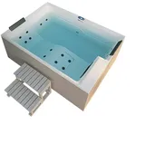 Home Deluxe Outdoor Whirlpool NIMBUS DELUXE - mit Treppe und Thermoabdeckung