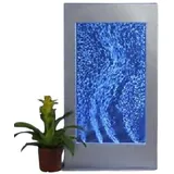 JVmoebel Wandpaneel Wandpaneel LED Wasserwand Wasser Blasen Wand Waterwall SOFORT, (1-tlg., Wasserwand) Made in Europa weiß