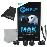 COMPLY Ohrstöpsel TrueGrip MAX für Airpods Pro 3 Schwarz Mix mit Tuch - Schwarz