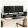 vidaXL Monitorständer Schwarz Eichen-Optik 100x27x10 cm Holzwerkstoff