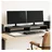 vidaXL Monitorständer Schwarz Eichen-Optik 100x27x10 cm Holzwerkstoff