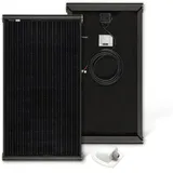 MOSCATELLI Camping Solaranlage Black Boost Komplettset 240W Monokristallin Solar Panel für Wohnmobil – PV Modul Solar Ladegerät 12V mit Halterung – Solarpanel Camping OHNE Laderegler
