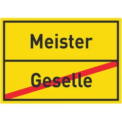 Meister Geselle Aufkleber Ortsaufkleber A3 (297x420mm)
