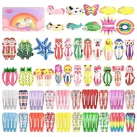 luxuskollektion Haarclip 100er Haarspangen Set Mädchen 5cm Karikatur Tiere Metall Haarclips bunt