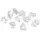 Partydeco AC25-099-KARTON Eiskristalle, PVC, transparent, 50 Stück