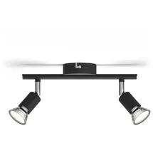 Philips Limbali 2-flg. 50W 12 cm schwarz
