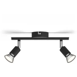 Philips Limbali 2-flg. 50W 12 cm schwarz